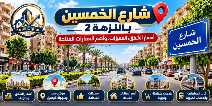 شارع الخمسين بالنزهة 2: أسعار الشقق، المميزات، وأهم العقارات المتاحة