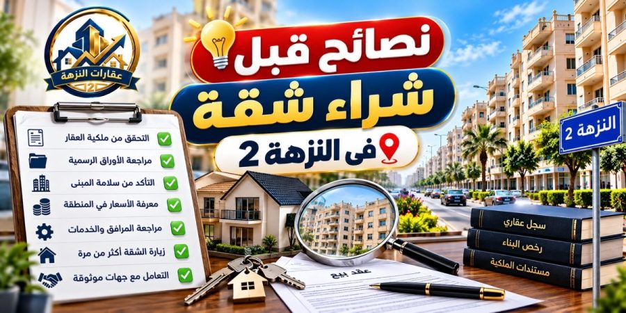 مستشارك العقاري في النزهة 2: نصائح هامة تفصلك عن الاختيار الصحيح